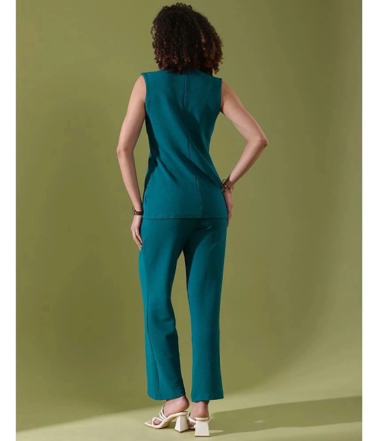 Selvia Teal Dyed Pant Top Set - None