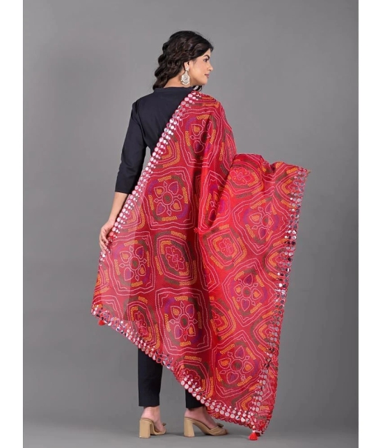 Apratim Red Cotton Blend Womens Dupatta - ( Pack of 1 ) - Red