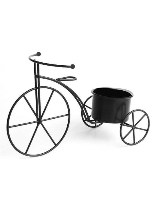 Small Cycle Planter Black