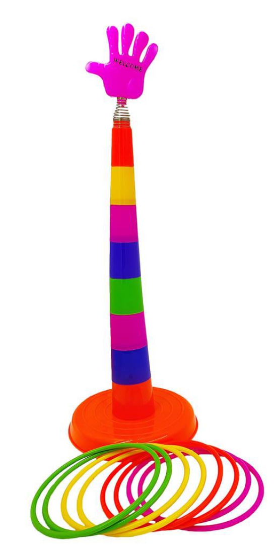 Humaira Plastic Ring Toss Quoits Hoopla Throw Game for Kids 3 Years and up, Multicolor