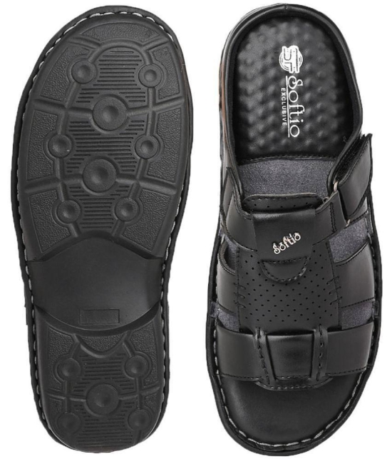 softio - Black Mens Sandals - None