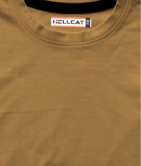 HELLCAT - Coffee Cotton Blend Boys T-Shirt ( Pack of 1 ) - None