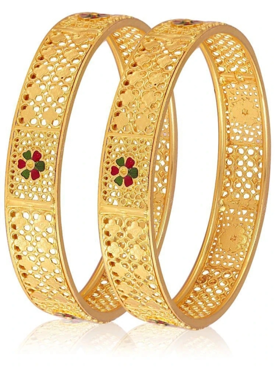 Vighnaharta Gold Bangle Set ( Pack of 1 ) - None