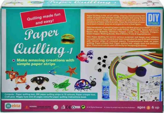  Paper Quilling Kit for Kids - DIY Paper Art and Craft Set - Includes Quilling Tool, 200 Paper Strips, Crimper, Glue, and Instructions - Makes Amazing Creations with Simple Paper Strips