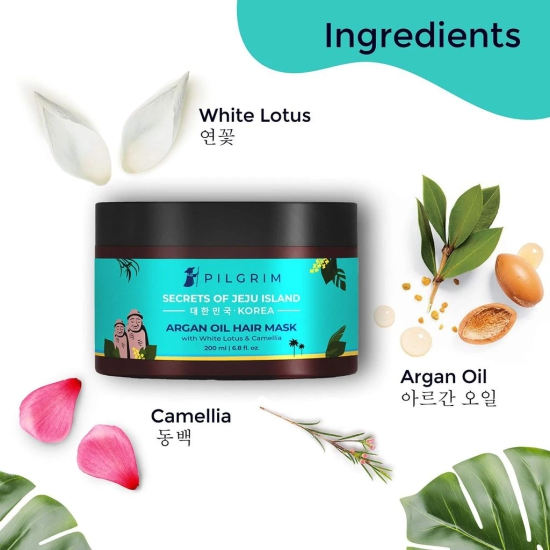 Pilgrim Pack Argan Oil Hair Mask Dry Frizzy Korean and for & fall Control |