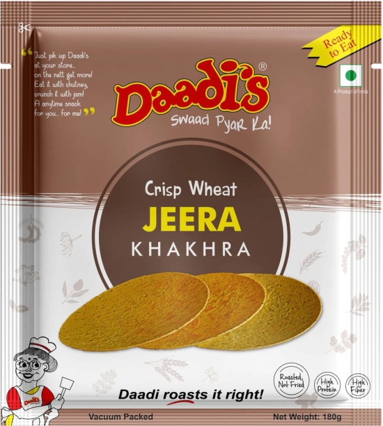 DaadiS Jeera Khakhra, 180 Gm