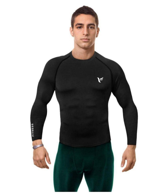 Zexer Unisex 100% Polyester Compression T-Shirt Gym and Sports Wear T-Shirt for Men | Body fit Skinny T Shirt for Gyming and Sports - XL