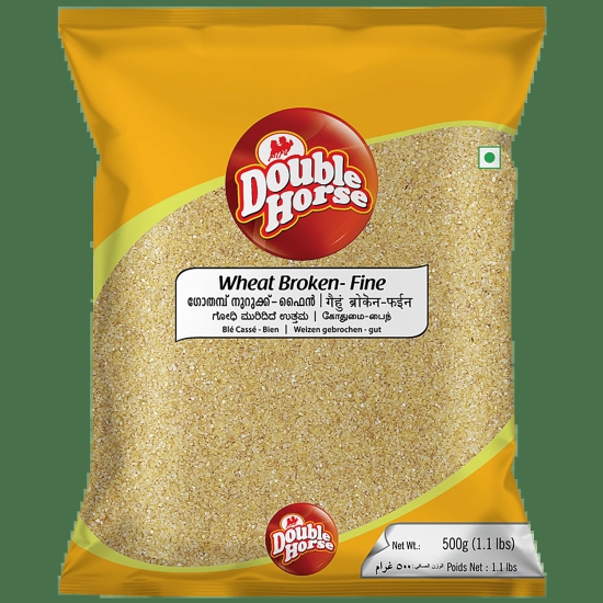 Double Horse Bansi Broken Wheat, 500 gms