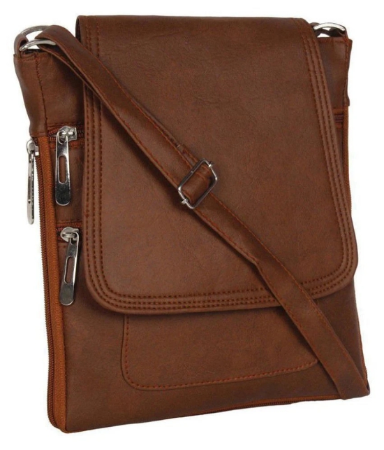 Parrk - Brown  PU Sling Bag - Brown