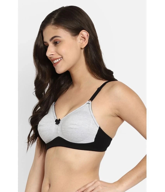 Clovia Grey Melange Cotton Non Padded Womens T-Shirt Bra ( Pack of 1 ) - None