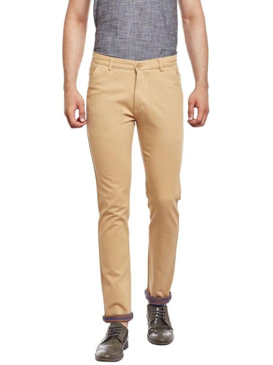 Rodamo  Men Khaki Slim Fit Trousers