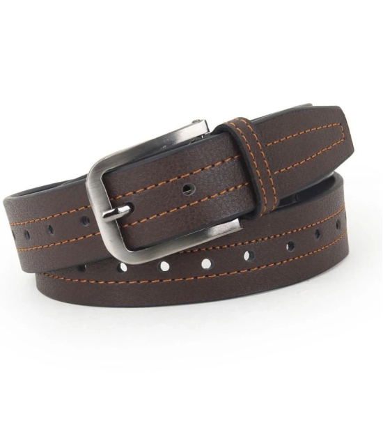 Zacharias Boys Synthetic Leather Belt for kids (Pack of 1) (kb-21_Black) (6-10 Years) - None