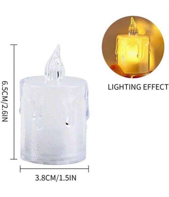 VARKAUS - Off White LED Tea Light Candle 7 cm ( Pack of 3 )