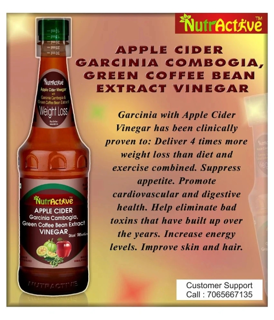 NutrActive Apple Cider Vinegar with Green Coffee Beans 500 ml Natural Single Pack