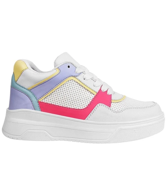 Shoetopia White Womens Sneakers - None