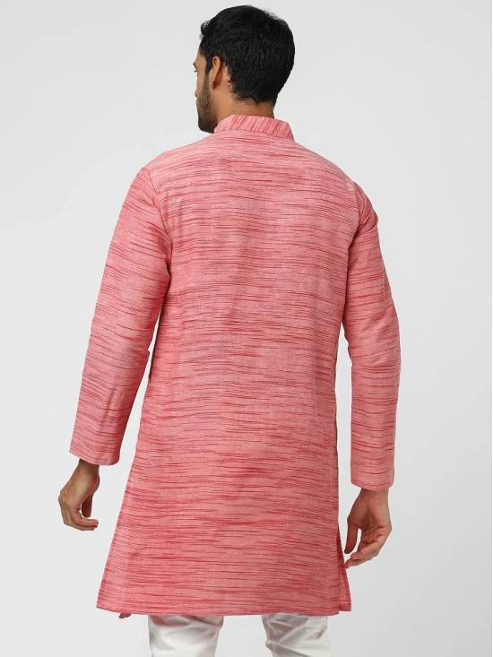 DESHBANDHU DBK - Pink Cotton Blend Mens Regular Kurta ( Pack of 1 ) - None