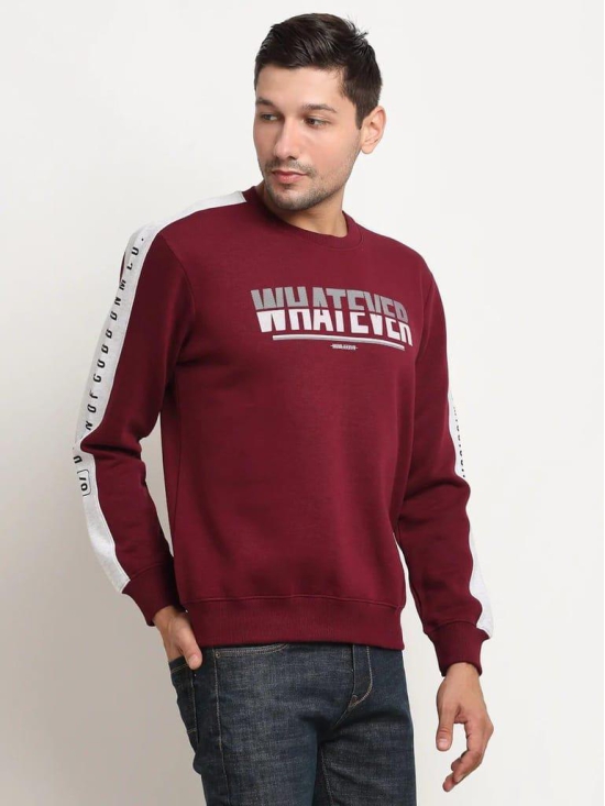 Rodamo  Men Maroon Printed Sweatshirt