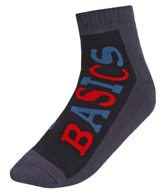 Creature - Cotton Mens Printed Multicolor Ankle Length Socks ( Pack of 3 ) - Black