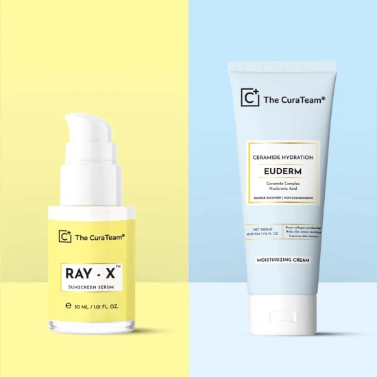 Sunscreen Serum and Ceramide Moisturizer Combo