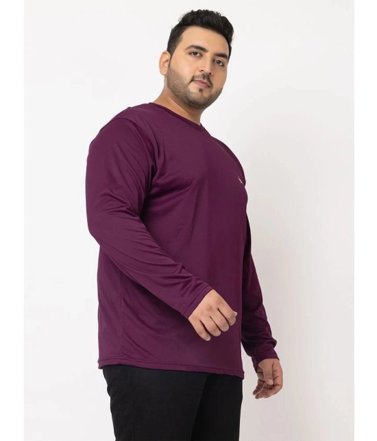 YHA Cotton Blend Regular Fit Solid Full Sleeves Mens T-Shirt - Purple ( Pack of 1 ) - None