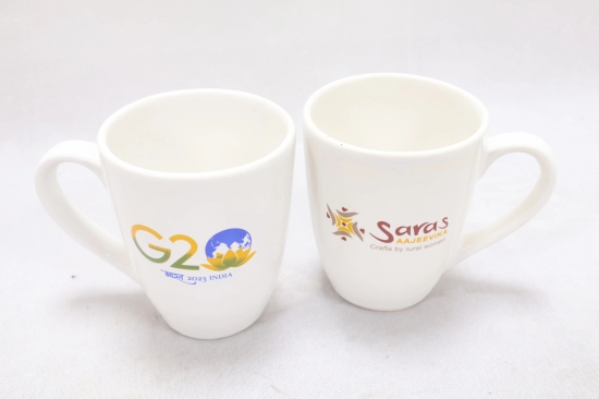 Khurja Souvenir Mug (Set of 2) White