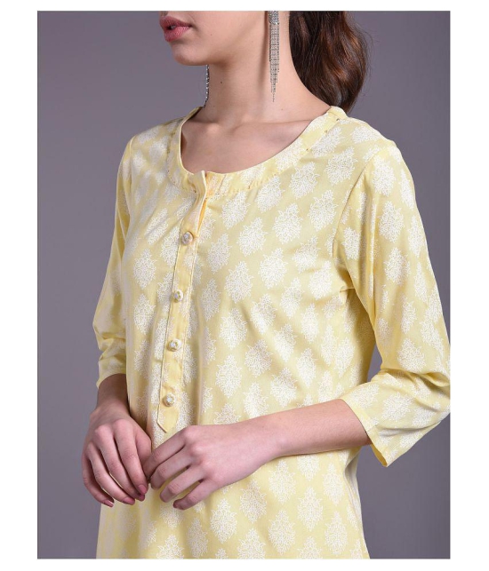 Doriya - Yellow Straight Rayon Women's Stitched Salwar Suit ( Pack of 1 ) - XL