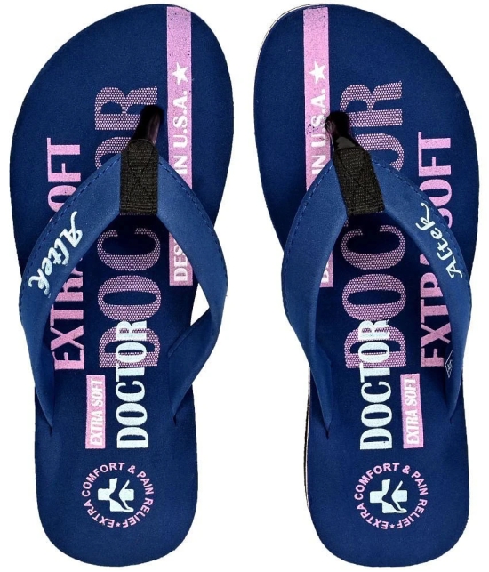 Altek Navy Blue Womens Thong Flip Flop - None