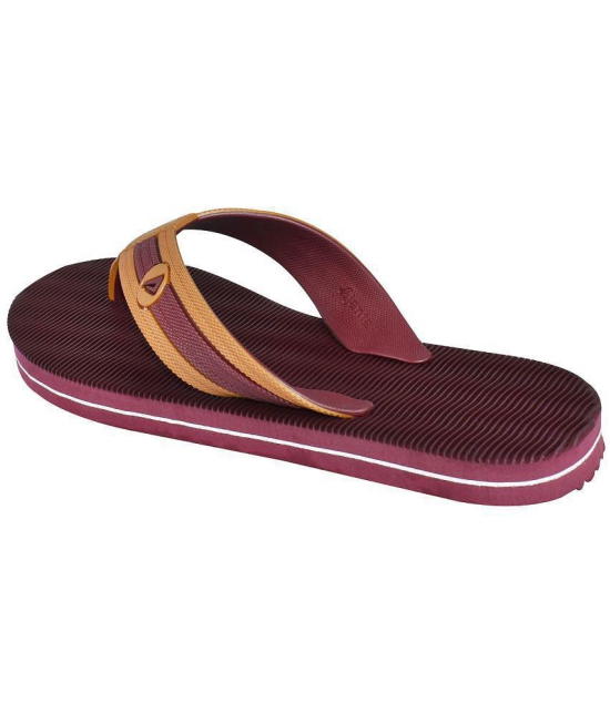 Ajanta - Wine Mens Thong Flip Flop - None