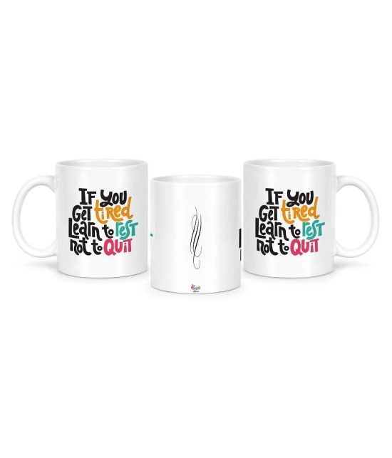 Idream Quote Printed Ceramic Coffee Mug 1 Pcs 330 mL - White