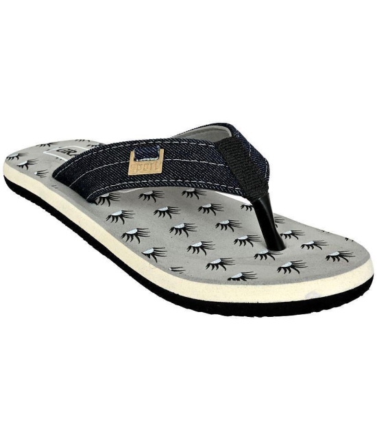 GRASS WALK Grey Mens Thong Flip Flop - None