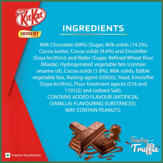 Nestle Kitkat Dessert Delight Chocolate Coated Wafer - Tempting Truffle, 50 G