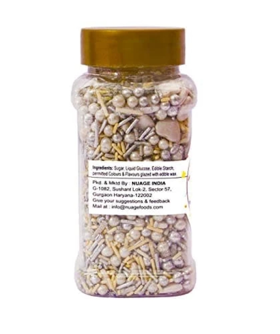 foodfrillz Silver Mix, 125 g Sprinkles for Cake Decoration