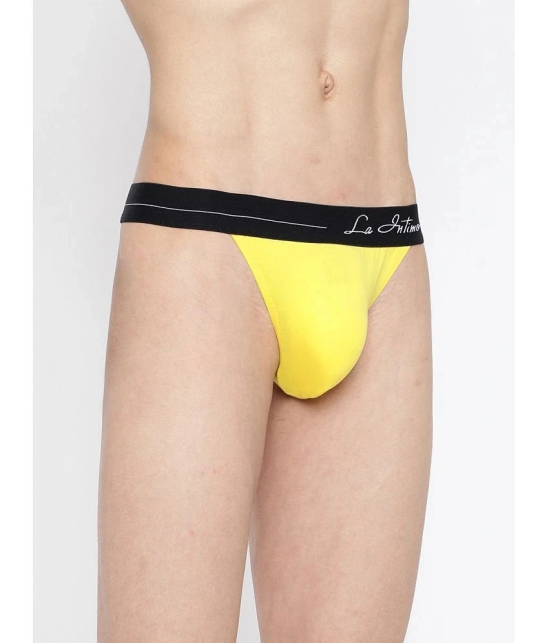 La Intimo Cotton Mens Bikini ( Yellow ) - None