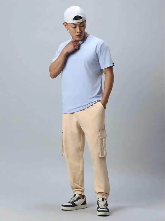 Double Pocket Solid Beige Loose fit Cargo-S / Beige