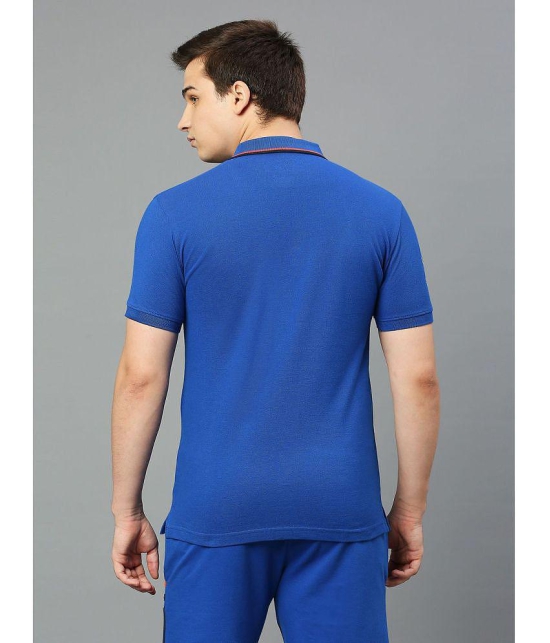 FanCode - Blue Cotton Regular Fit Men's Sports Polo T-Shirt ( Pack of 1 ) - None