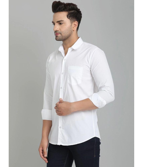 VERTUSY - White 100% Cotton Regular Fit Men's Casual Shirt ( Pack of 1 ) - None