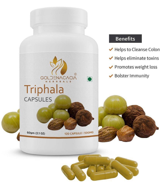 GOLDENACACIA HERRBALS Triphala 500mg 120 Capsules Capsule 1 no.s