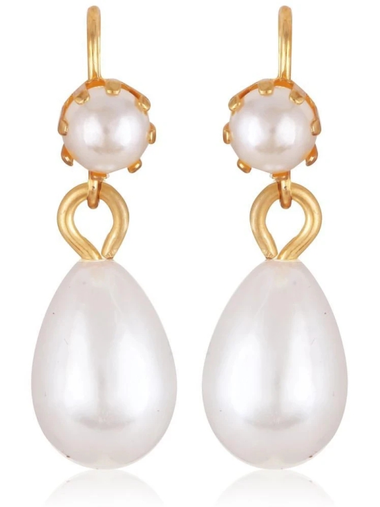 Vighnaharta Gold Drop Earrings ( Pack of 1 ) - Gold