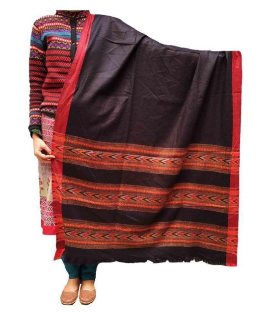 KASHMIRI Black Loom-Woven Shawl