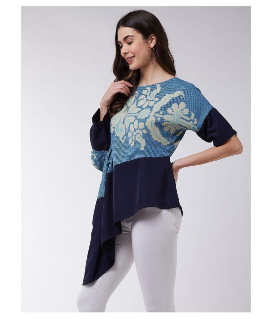 Zima Leto Crepe Regular Tops - Blue Single - XS