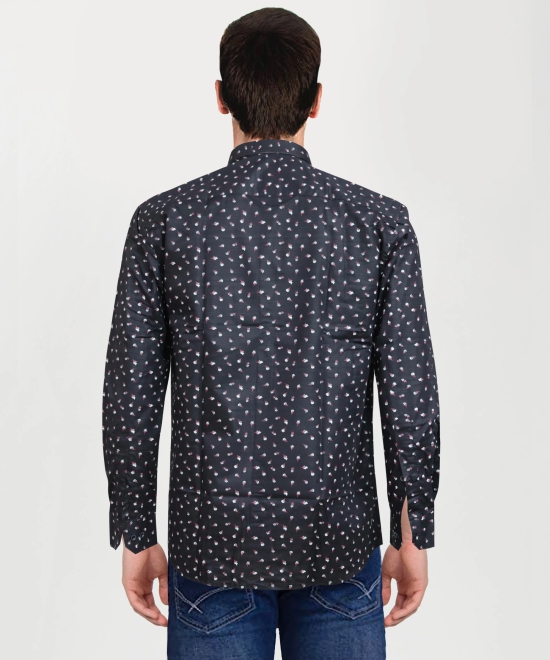 Cotton Full Sleeve Black Shirt  Bobby Print