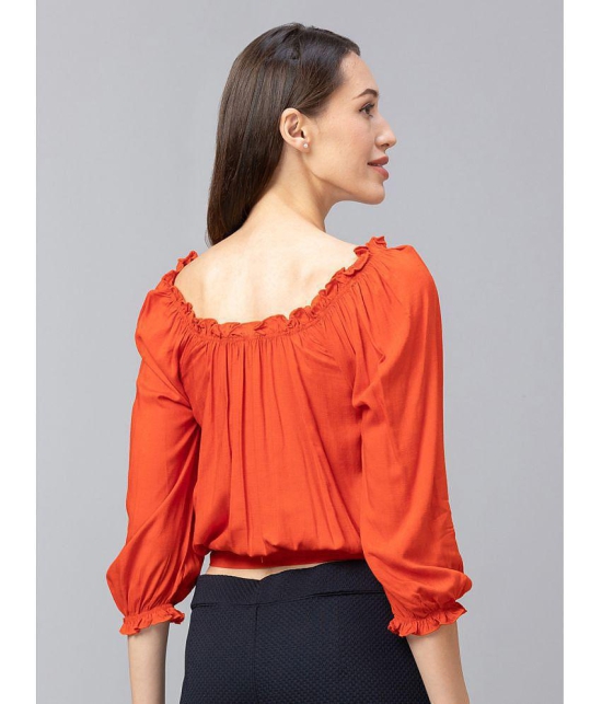 Globus - Orange Polyester Women''s Crop Top ( Pack of 1 ) - None