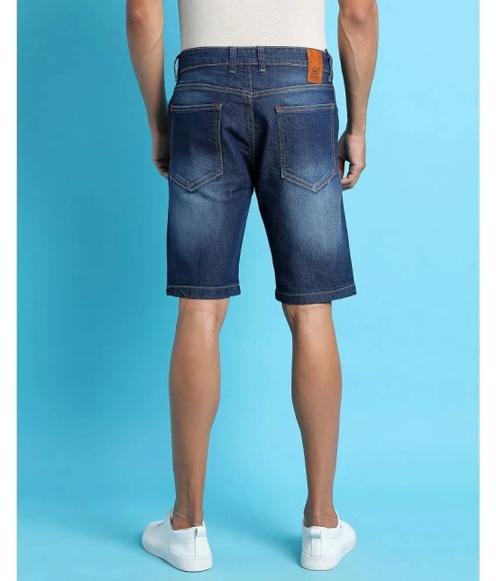 Campus Sutra - Denim Blue Mens Denim Shorts ( Pack of 1 ) - None