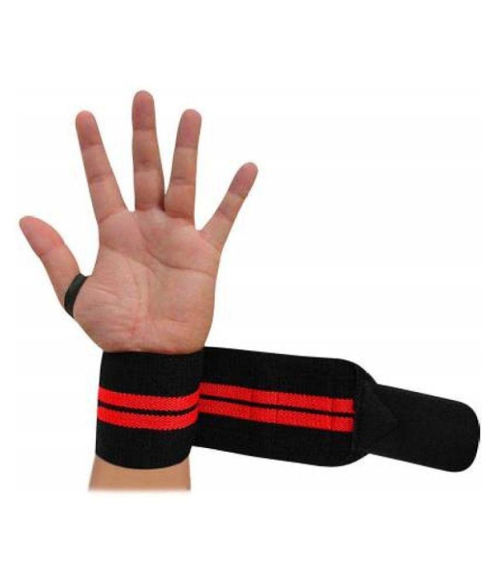 Gym Wrist Band with Thumb Support 1 Pair - One Size