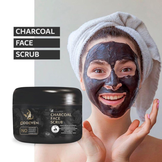 SHREE ENTERPRISE Activated Charcoal Anti-pollution Face Care - Charcoal Face Scrub & Face Wash, 50 gm Each (Combo of 2)