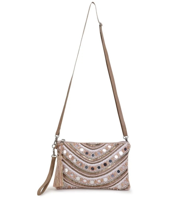 Anekaant Pink Polyster Sling Bag - Pink