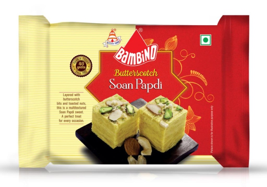 Bambino Soan Papdi Buttersctoch I Badam Each 200 Gms X Pack of 2 (400 Gms) & Bambino vermicelli Payasam Kheer Mix Each 180 Gms X Pack of 2 (360 Gms)