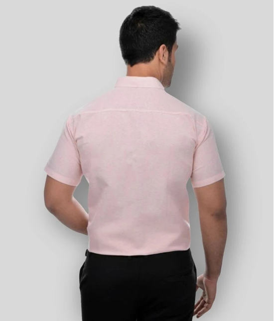 DESHBANDHU DBK - Peach Cotton Regular Fit Mens Formal Shirt (Pack of 1) - None