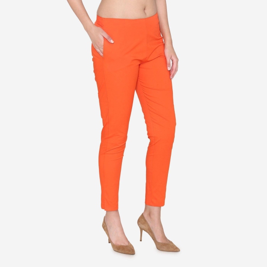 Women's Cotton Formal Trousers - Fire Fire 2XL