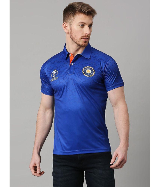 FanCode - Blue Polyester Regular Fit Men's Sports Polo T-Shirt ( Pack of 1 ) - None